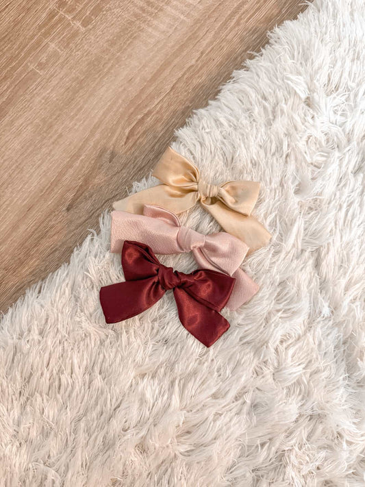 Christmas Satin Hair Bow