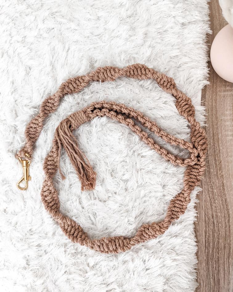 Pink Sand Macrame Leash