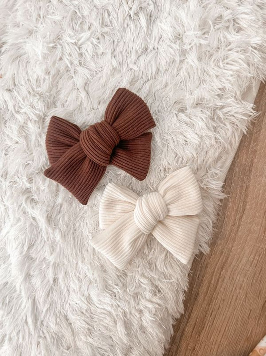 Neutral Hair Bow Set