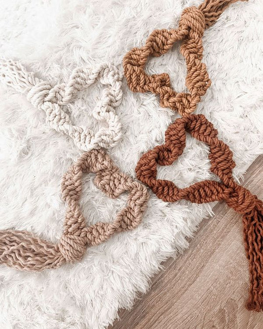 Falling in Love Heart Macrame Tug Toy- So Charming Collection